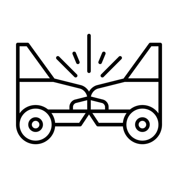 Pictogram van de gecrashte auto 's — Stockvector