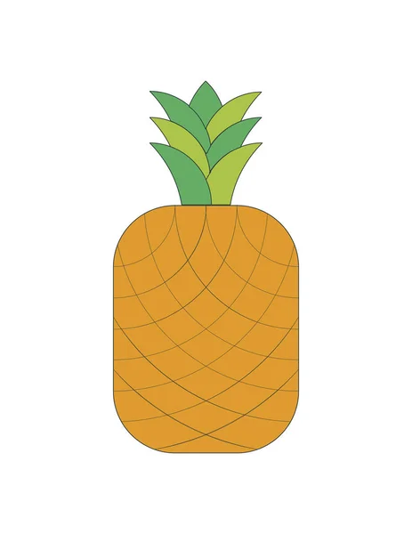Chutné ananas ikona — Stockový vektor