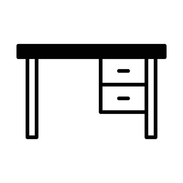 Bürotisch einfaches Symbol — Stockvektor