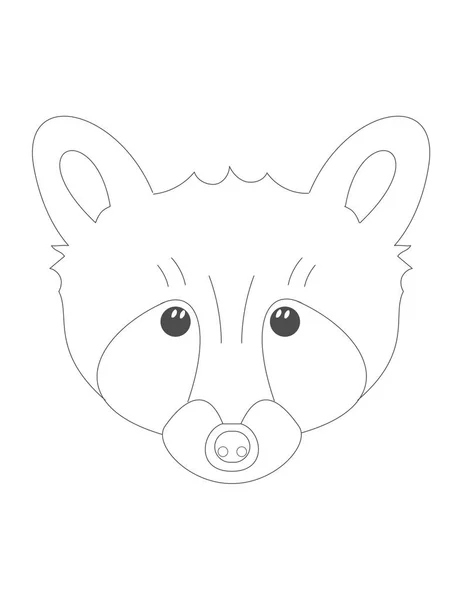 Raccoon muzzle icon — Stock Vector