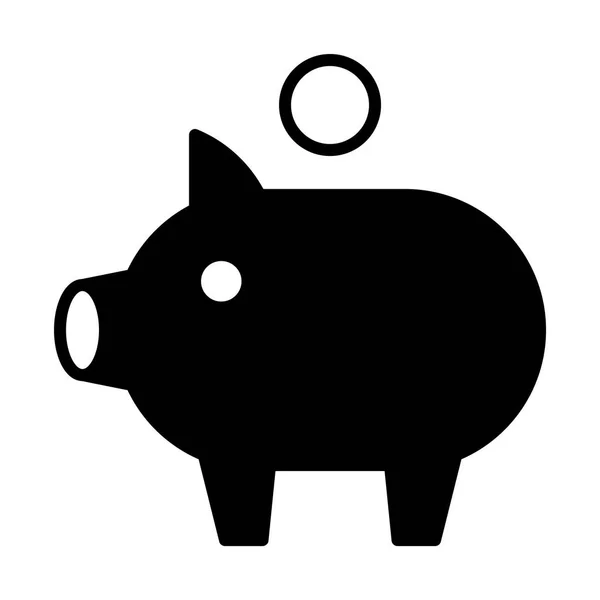 Design der Sparschwein-Ikone — Stockvektor