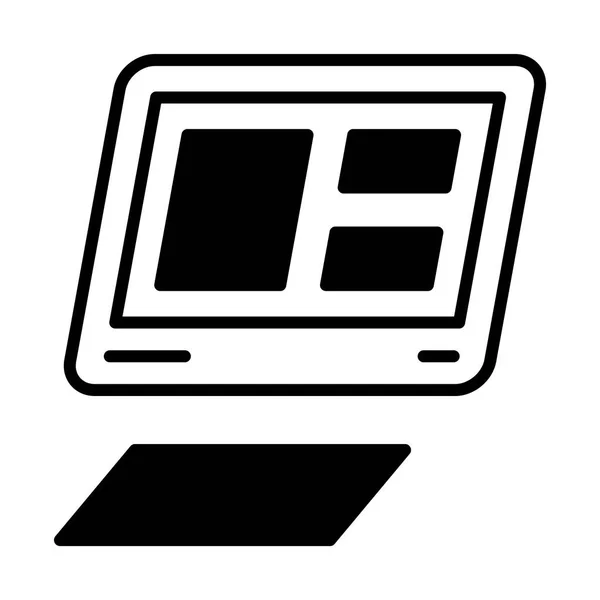 Single Laptop icon — Stock Vector
