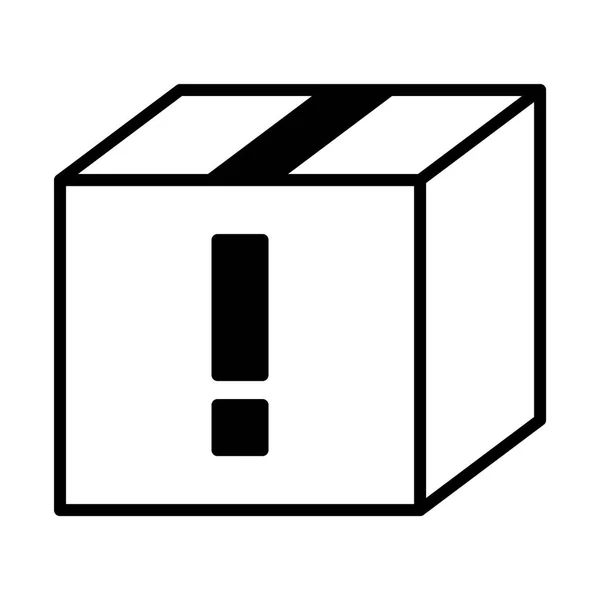 Boîte en carton isolée — Image vectorielle