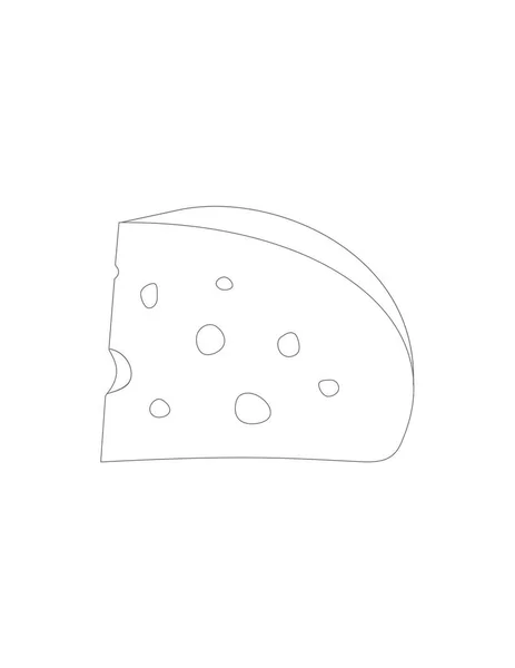 Fromage avec icône trous — Image vectorielle