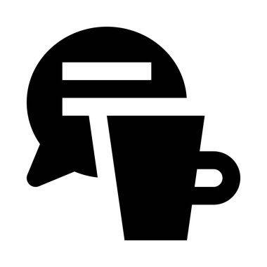 Sohbet kabarcık kahve işareti ile 