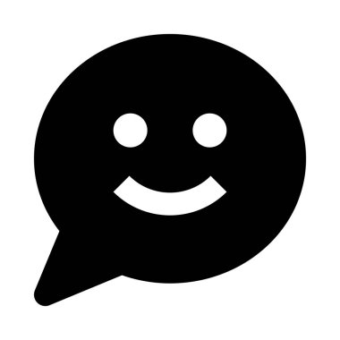 Sohbet kabarcık gülümseme işareti ile 