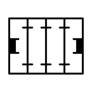 Rugby mahkeme simge tasarlamak