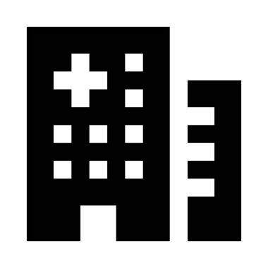 Hastane simgesi illüstrasyon