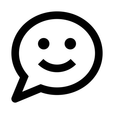 Sohbet kabarcık gülümseme işareti ile 