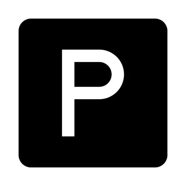 Illustrazione icona zona parcheggio — Vettoriale Stock