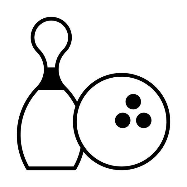 Bowling spel ikonen illustration — Stock vektor