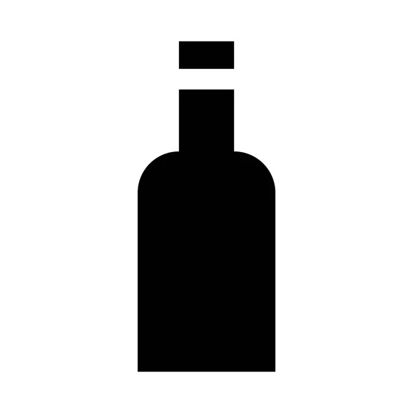 Ilustrasi ikon botol anggur - Stok Vektor