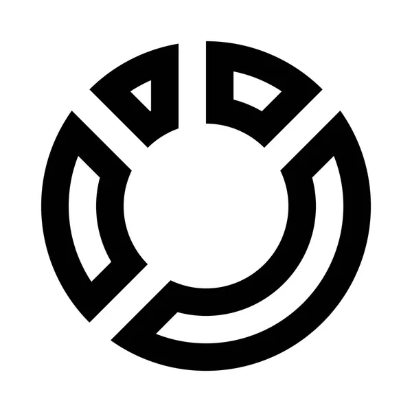 Ilustración del icono del diagrama radial — Archivo Imágenes Vectoriales