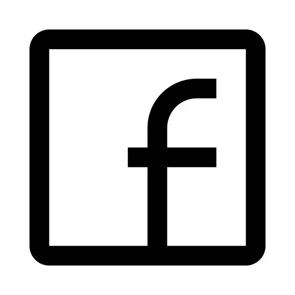 Illustrazione icona Facebook — Vettoriale Stock