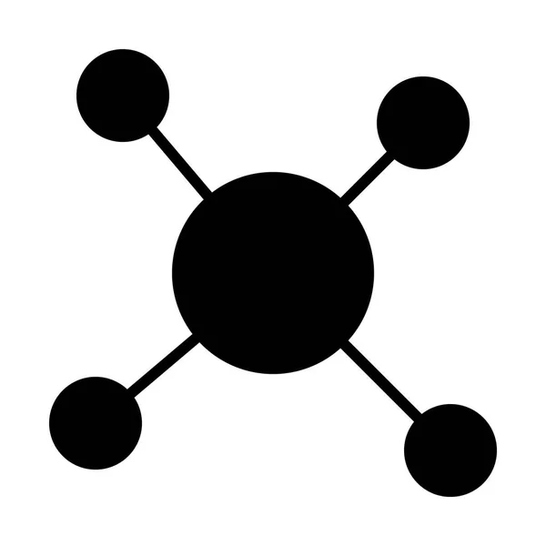 Illustrazione icona Atomo — Vettoriale Stock