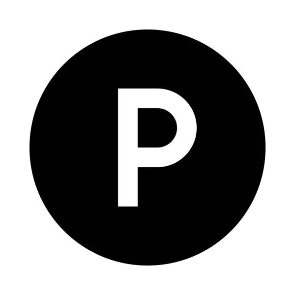 Parcheggio segno icona illustrazione — Vettoriale Stock