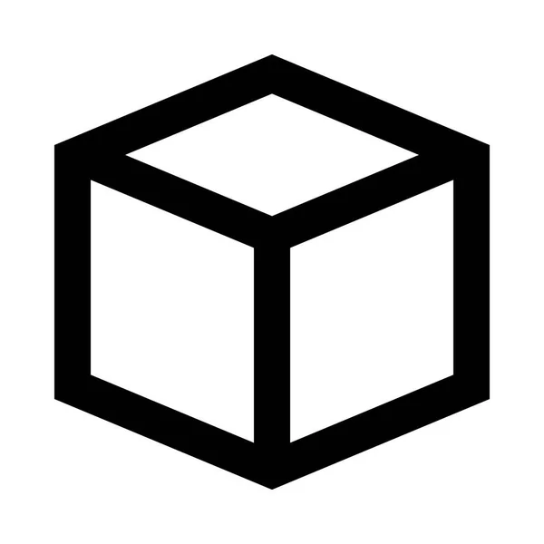 Illustrazione icona cubo — Vettoriale Stock