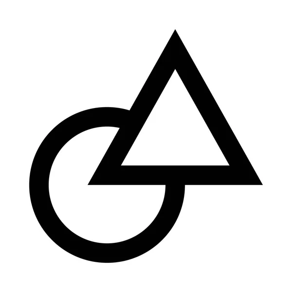 Geometriska figurer ikon illustration — Stock vektor