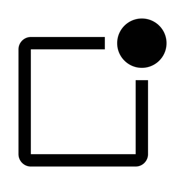 Čtverec s obrázek ikony bodu — Stockový vektor