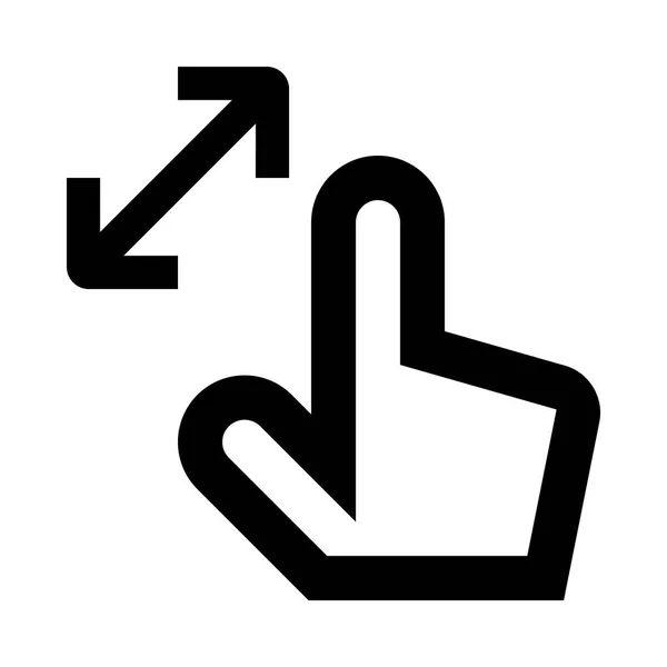 Toccare icona gesto illustrazione — Vettoriale Stock
