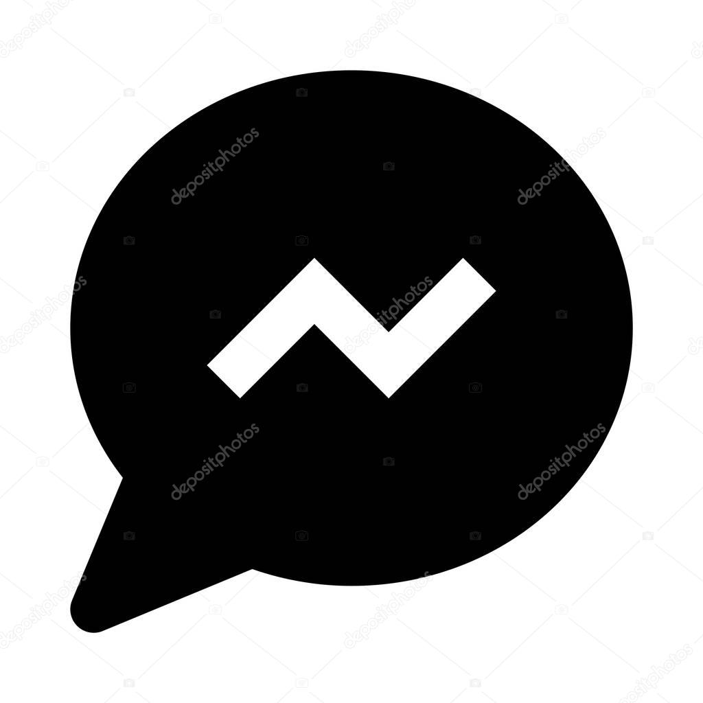 Facebook messenger icon illustration