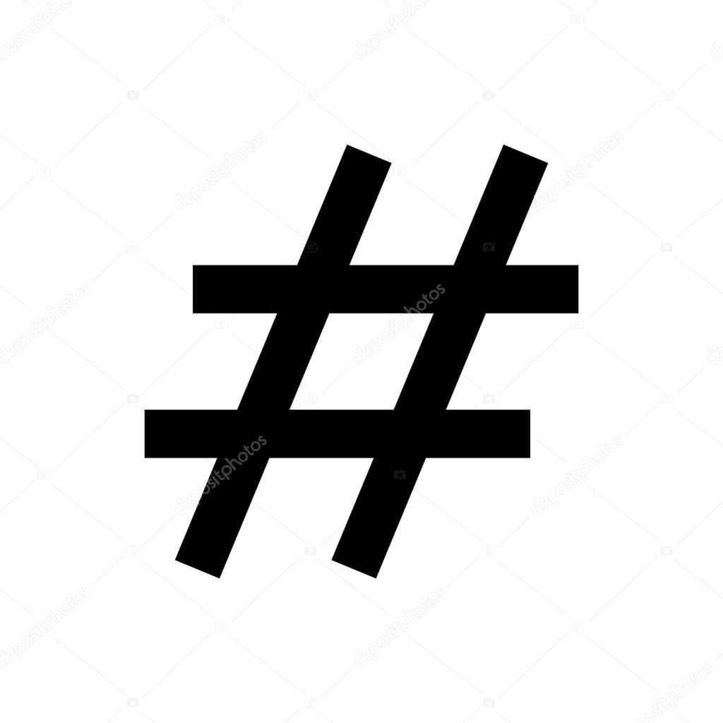 Ilustración del icono de hashtag — Vector de stock © everydaytemplate