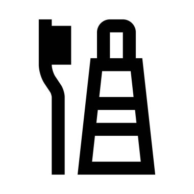 Diş fırçası ve diş macunu simge tasarlamak