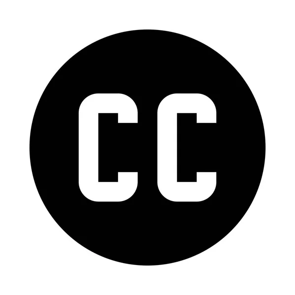 Creative commons ikon illusztráció — Stock Vector