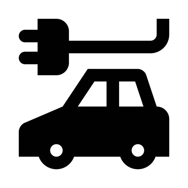Illustration icône voiture électrique — Image vectorielle