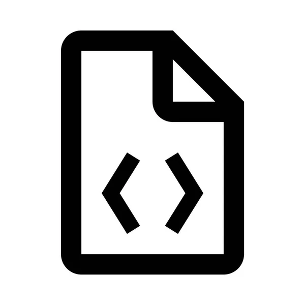 Illustrazione icona codice file — Vettoriale Stock
