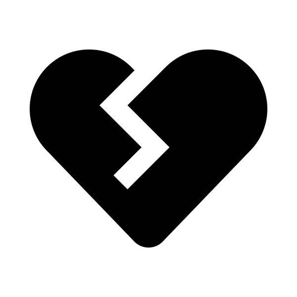 Broken heart icon illustration — Stock Vector