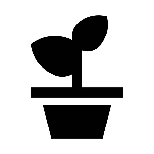 Растение на иконке — стоковый вектор