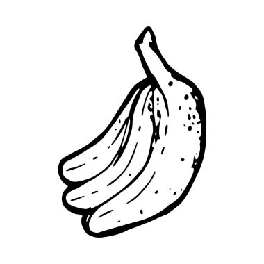 Muz siyah beyaz simgesi