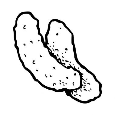 Salatalık siyah beyaz simgesi