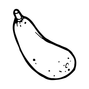 Patlıcan siyah beyaz simgesi