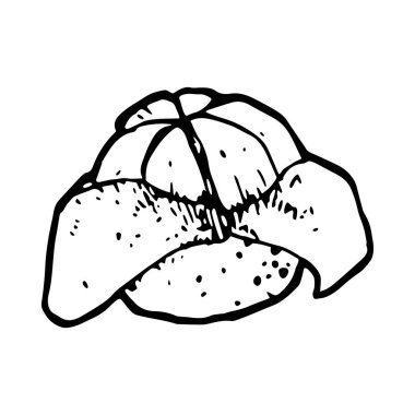 Mandarine siyah beyaz simgesi