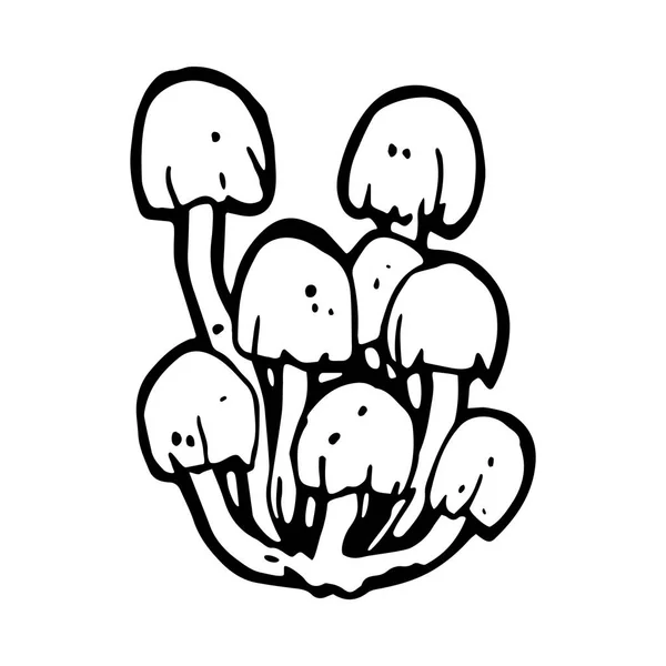 Медові гриби чорно-біла ікона — стоковий вектор