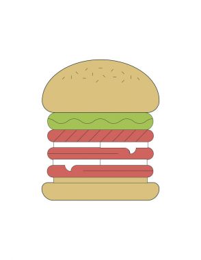 Burger simge tasarlamak