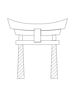 Japonya yakın kapı simge tasarlamak