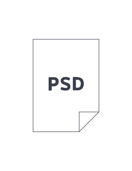 PSD format εικονίδιο εικονογράφηση — Διανυσματικό Αρχείο