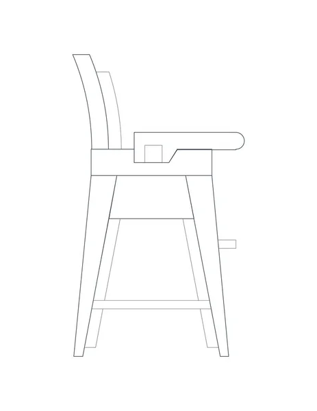 Ilustración del icono silla — Archivo Imágenes Vectoriales
