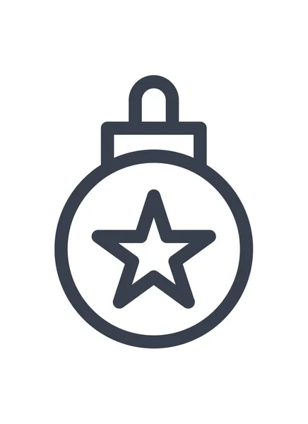 Christmas ball icon illustration — Stock Vector