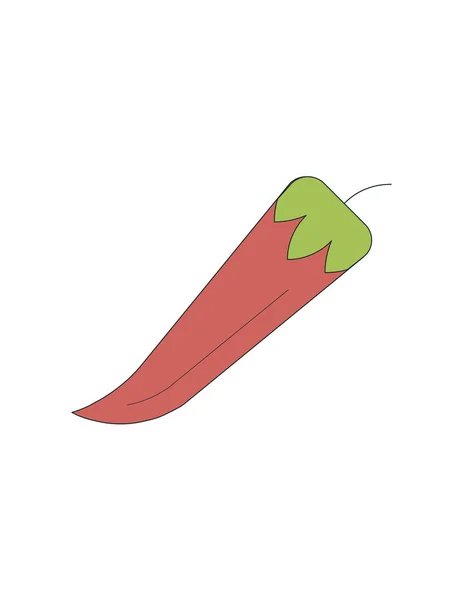 Chili pimenta ícone ilustração — Vetor de Stock