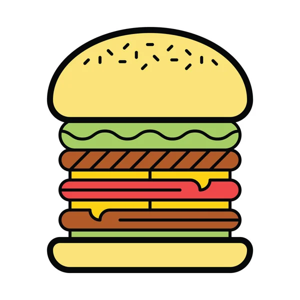 햄버거 아이콘 그림 — 스톡 벡터
