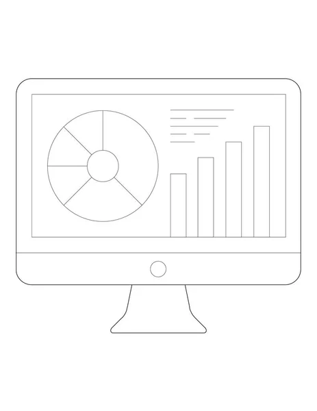 Ilustração ícone gráfico analytics — Vetor de Stock