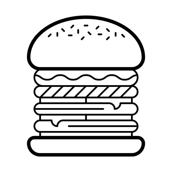 Burger ikon illusztráció — Stock Vector