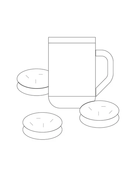 Ilustración icono de pausa de café — Vector de stock