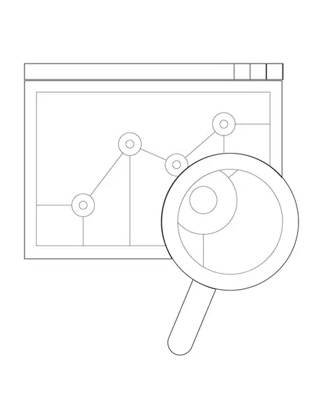 Business analytics icon illustration — Stock Vector