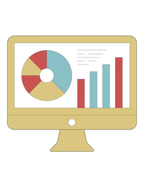 Analytics diagram ikon illustration — Stock vektor