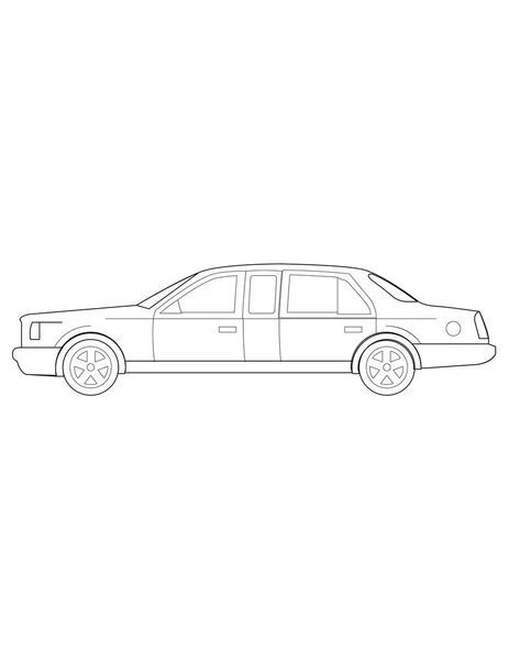 Illustrazione icona limousine — Vettoriale Stock